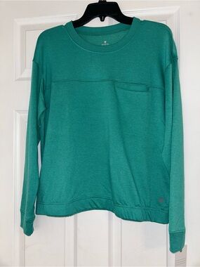 Apana Teal Green Lightweight Crewneck Sweatshirt